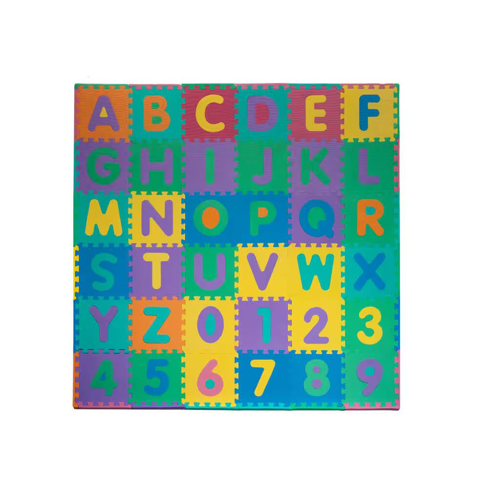 96-Piece Alphabet and Number  Foam Puzzle