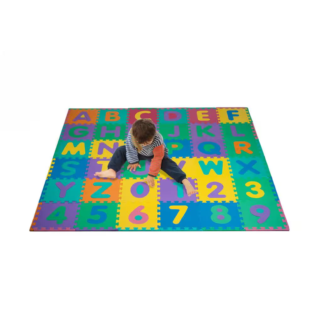 96-Piece Alphabet and Number  Foam Puzzle