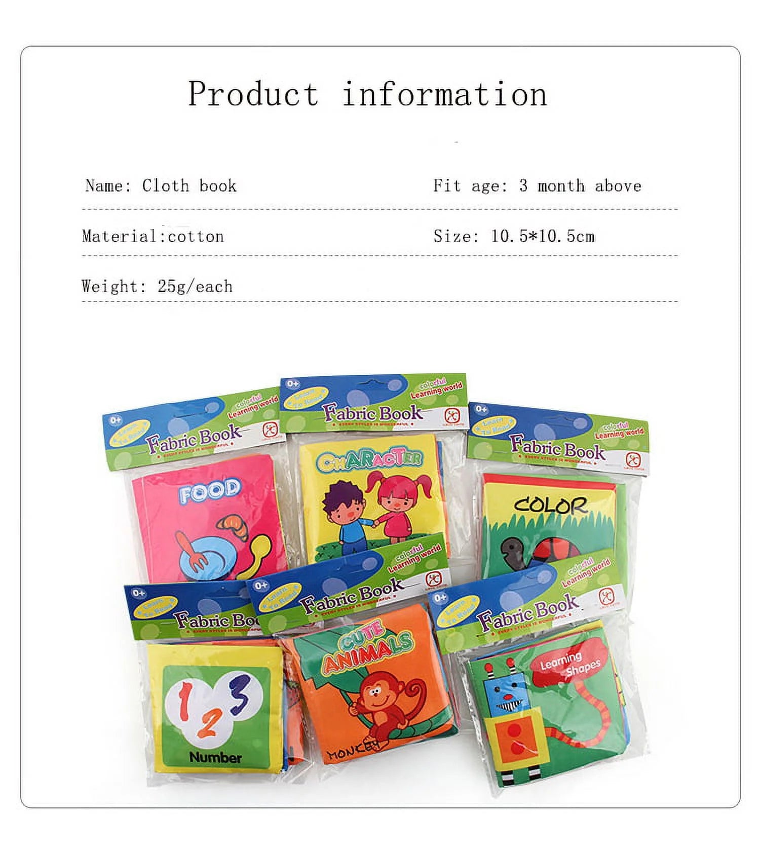 Washable Infant Learning Books 